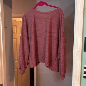NWT G.I.L.I. Women's Long Sleeve Top in Mauve Size Large